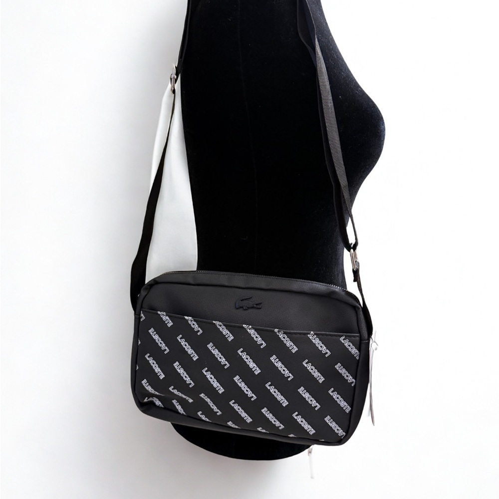 LACOSTE Monogram Print Crossbody Bag NWT 🎁 - Picture 6 of 8